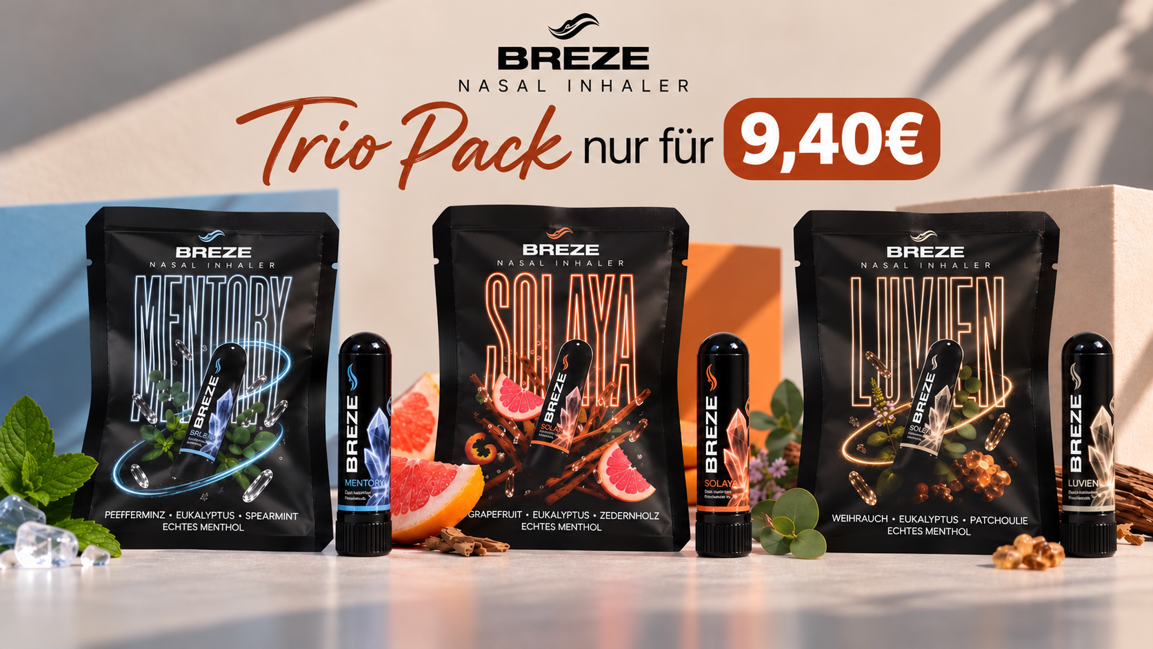 BREZE Trio Pack – drei Sorten für 9,40 €